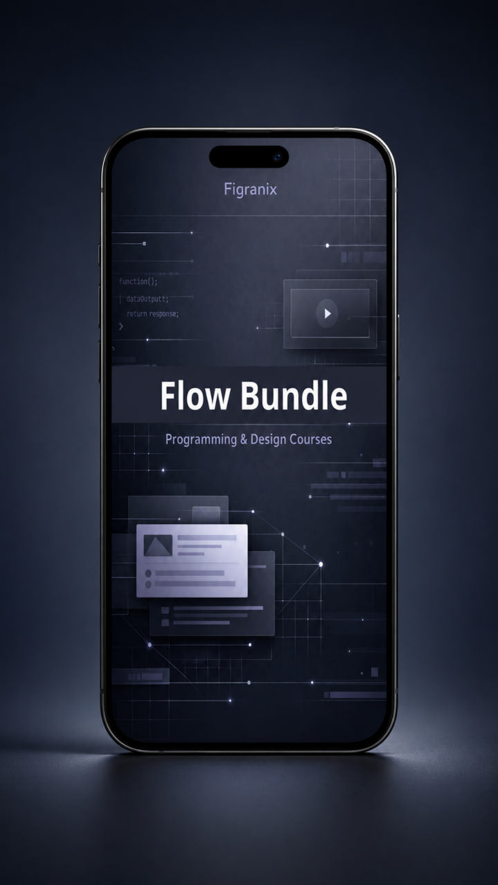 Phone displaying 'Flow Bundle' on a dark background