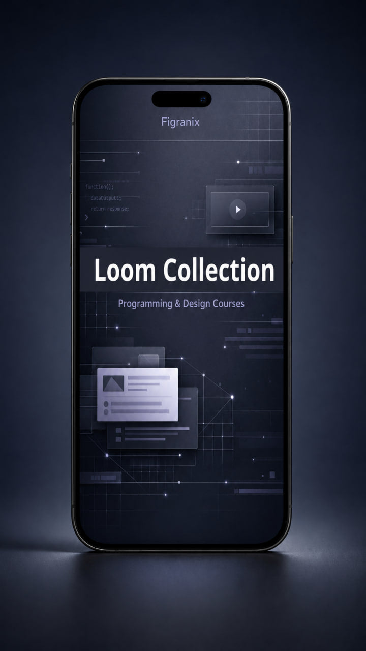 Phone screen displaying 'Loom Collection' with a dark background