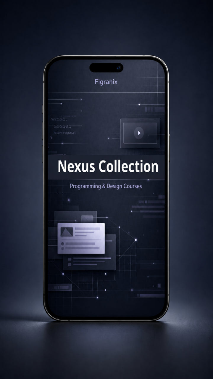 Phone displaying the Figranix Nexus Collection app on a dark background