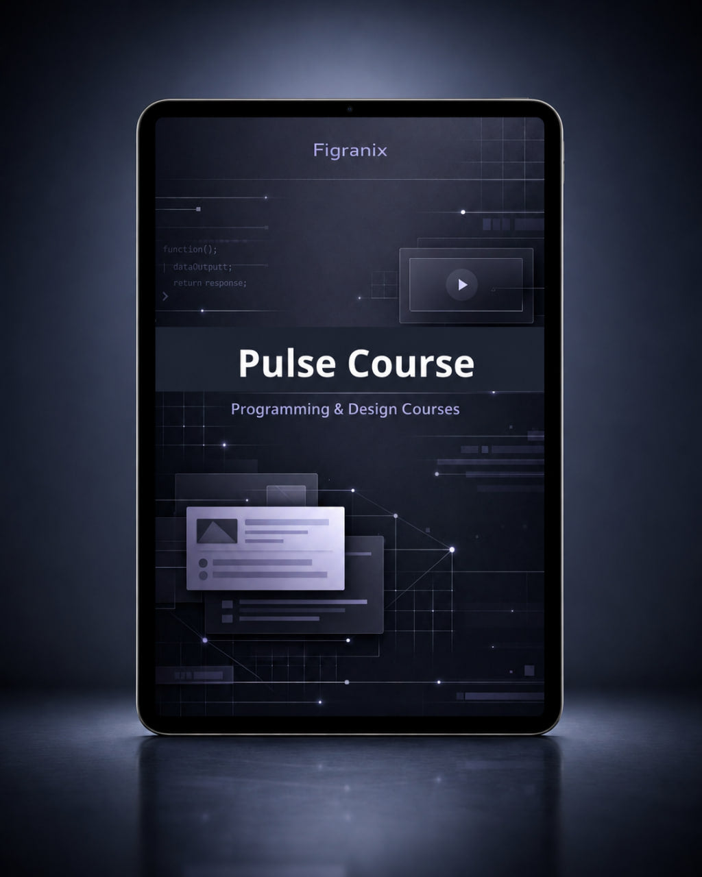 Digital tablet displaying 'Pulse Course' on a dark background